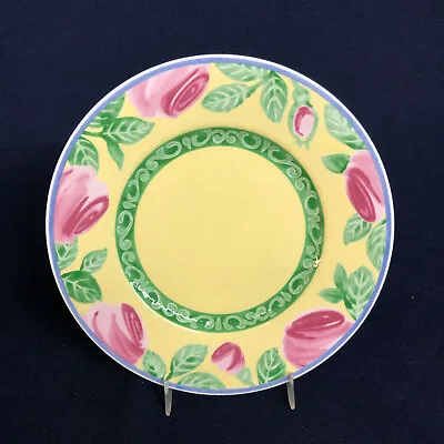 Villeroy Boch   A Rose  Switch Summerhouse Salad Plate - 1748 Yellow Pink • $37.99