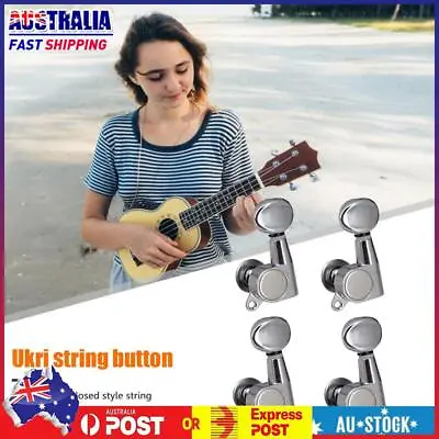 $12.29 • Buy 4pcs Chrome Lock String Tuners Electric Guitar Ukulele Bass Machine Heads Tuners