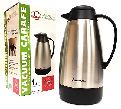$27.80 • Buy Coffee/Tea Carafe Vacuum Thermos Stainless Steel With Temperature Gauge,1 Liter 