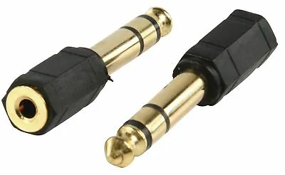 6.5mm 1/4 Male Plug To 3.5mm 1/8 Female Jack Stereo Headphone Audio Adapter 5 PK • £5.32