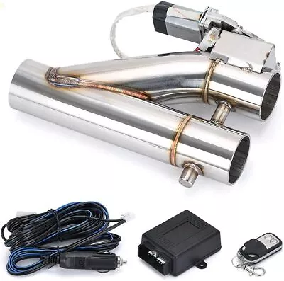 2   Electric Y-Pipe Exhaust Downpipe Cutout E-Cut Out Dual-Valve Remote New • $165