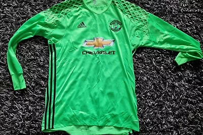 Very Rare Match Worn Manchester United 2016/17 Goal Keeper Shirt. Player Issue.  • £115