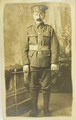 WW1 Photo British Soldier The Buffs (Royal East Kent Regiment) 13.5x8.5cm (R6) • £10