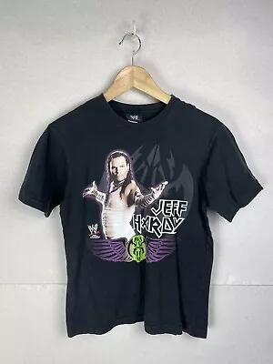 WWE WWF Jeff Hardy Twist Of Fate Black T-shirt Cotton Wrestling VGC Kids Size • $29