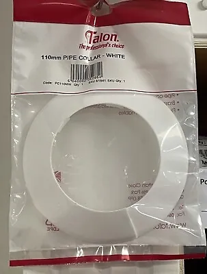 TALON Genuine Toilet Soil Pipe Cover / Collar In White - 110mm • £6.89