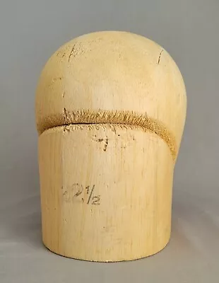 Antique Vintage Wooden Millinery Hat Mold Block Form Size 22 1/2 • $89.95