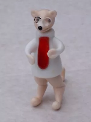 £6.99 • Buy MEERKAT ORNAMENT@White Coat Animal@Spectacles@Unique Glass Ornament@Likeable