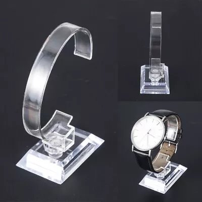 Clear Acrylic Bracelet Watch C-Clip Display-Stand Sale Showcase Organizer Tools • £3.35