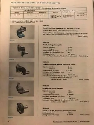 Schaublin Precision Metal Lathe Accessories Catalogue  • £8