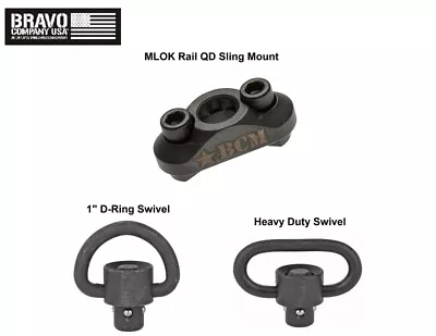 BCM Bravo Company MLOK QD Sling Mount / Heavy Duty Swivel / 1  D-Ring Swivel NEW • $21.41