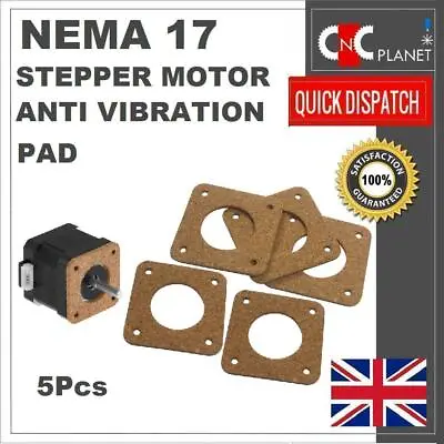 Nema 17 Stepper Motor 42mm Cork Gasket Shock Absorber Pad Anti Vibration Damper • £3.75