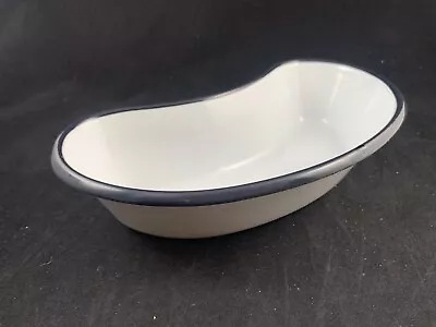 Vintage Enamelware Basin New Kidney Shaped EUC Medical Ear Basin • $20