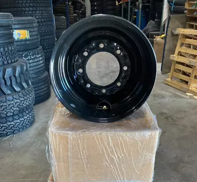 1 New Rim 8 Bolt 8.25x16.5 Skid Steer Fits BOBCAT 10-16.5 BLACK Ships In Box • $135