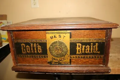 Antique 1890's Goff's Best Braid 2 Drawer Spool Thread Oak Cabinet Store Display • $395