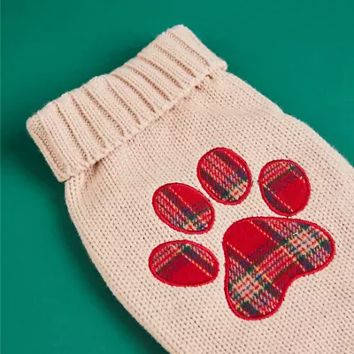 $28 • Buy Christmas Themed Paw Print Sweater For Dogs *FREE SHIPPING*