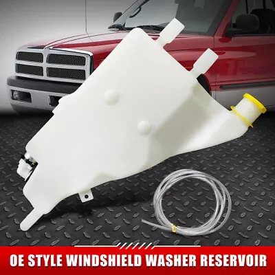 $53.68 • Buy For 94-99 Dodge Ram 1500-3500 Windshield Washer Fluid Reservoir Tank W/ Cap+pump