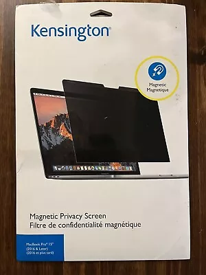 KENSINGTON MP15 MAGNETIC PRIVACY SCREEN Macbook Pro 15  2016 & Later . Open Box • $19.99