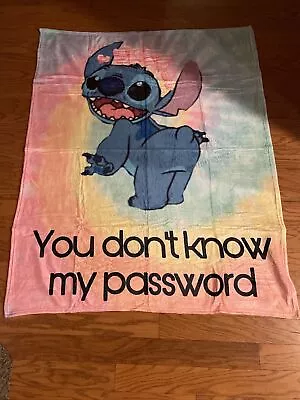 Stitch 40x50 Fleece Throw You Don’t Know My Password! LILO & Stitch • $15