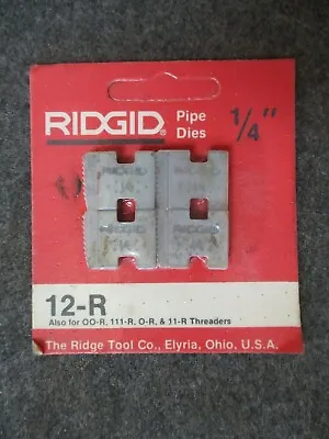 $32.50 • Buy RIDGID 1/4  Pipe Threader Replacement Die Set 12-R 00-R 111-R O-R 11-R