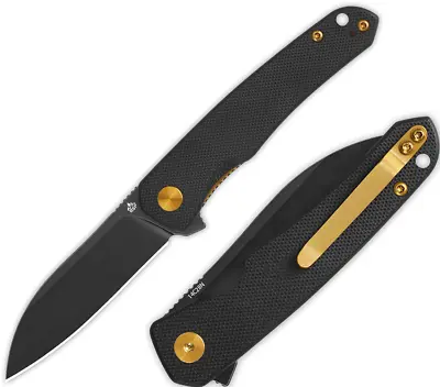 QSP Knife Otter Liner Folding Knife 2.75¨ 14C28N Steel Blade Black G10 Handle • $42