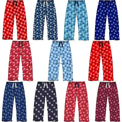 Mens Football Lounge Pants Pyjamas Nightwear Pyjama Bottoms Size S M L XL • £8.95