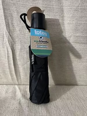 Totes Super Mini Manual Eco Compact Umbrella Black. • $8