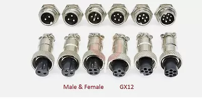 GX12 Multi Contact Connectors Socket And Plug Microphone Aviation • £3.45