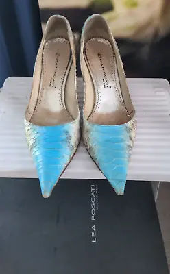 Lea Foscati Ladies Turquoise Pointed Stilettos   • £60