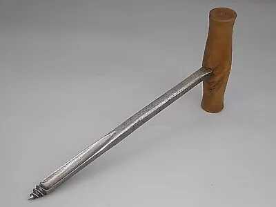 £11.99 • Buy Vintage Large Hand Auger Gimlet T Handle Spoon Auger Drill Hole Boring Old Tool