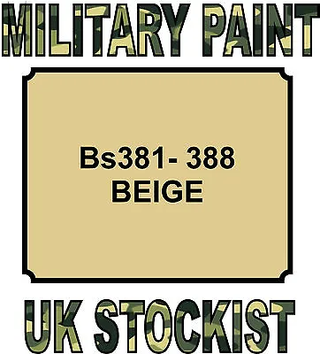 Bs381-388 Beige Military Paint Metal Steel Heat Resistant Engine  Vehicle • £14.99