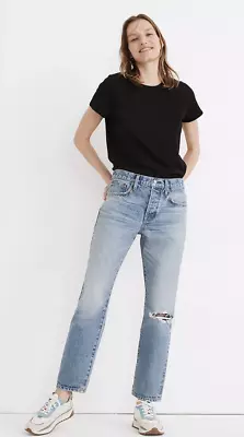 Madewell $198 Rivet & Thread Low-Rise Vintage Straight Jeans Size 30 MB506 • $32.50