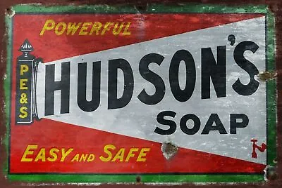 £5.62 • Buy Hudson's Soap Advert Vintage Style Retro Metal Sign, Bathroom Laundry