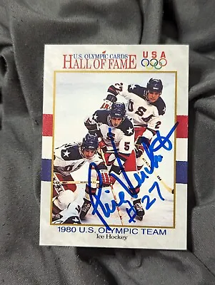 Phil Verchota Autograph Signed Card 1980 USA HOCKEY • $13.99