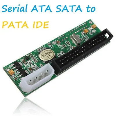 New 2.5 /3.5  Drive 40 Pin Serial ATA SATA To PATA IDE Card Adapter Converter UK • £6.49