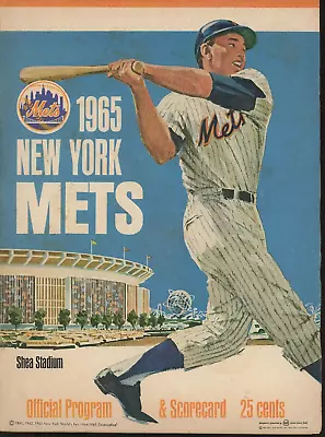 Scored 1965 New York Mets Official Program Scorecard VS Astros As Of 8/27 • $40