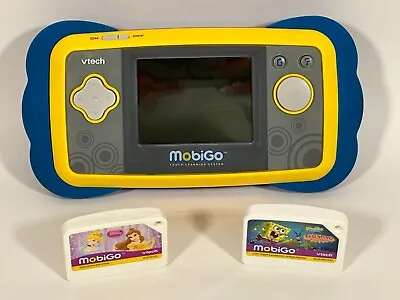 Vtech MobiGo Touch Learning Console Hand Held Game Tested Works W/ 2 Games • $15.77