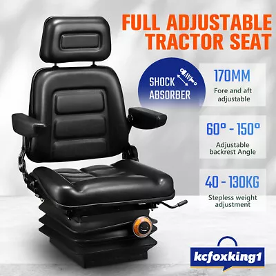 Adjustable Forklift Suspension Tractor Seat Truck Forklift Excavator Chair Seat • $299.90