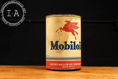 C. 1940s 5-Quart Mobiloil Oil Can • $544.50