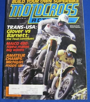 Motocross Action Magazine-feb 1982-maico 490alpha-trans Usa-cz Worlds-pw50 • $28