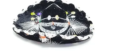 Black WHOLESALE Mini Hats Mexican Mariachi Sombrero Charro Black 6 Inches • $49.99