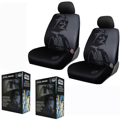 $68.97 • Buy New Gray & Black Star Wars Darth Vader Front Pair Low Back Car Seat Covers