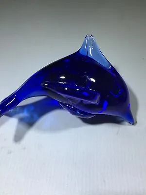 Blue Venetian Glass Dolphin • $10