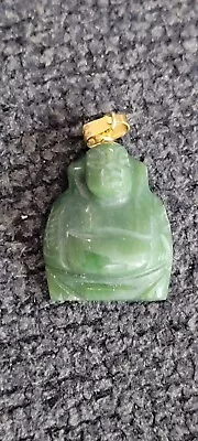 Vintage Jade Buddha Charm Pendant From Thailand  • $49.99