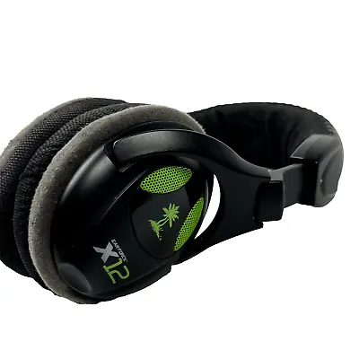 Turtle Beach Ear Force X12 Black/Green Headband Headset Game Chat Xbox  • $45