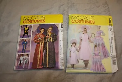 2 Mccall’s 2 Uncut Adult Costume Sewing Patterns • $8.95