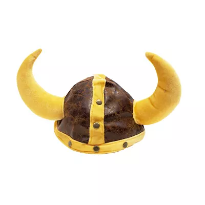 Faux Leather Horned Viking Helmet Hat Halloween Movie Cosplay Costume Accessory • $10.59