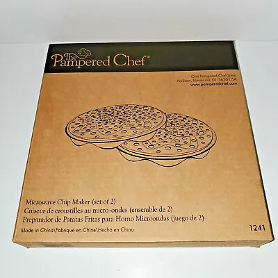 The Pampered Chef Microwave Chip Maker Set #1241 – New In Original Box • $21.99