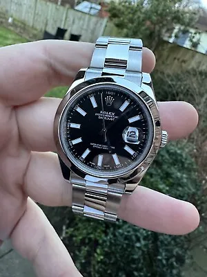 Rolex 116334 Bezel Replace 116300 Datejust Ii 2 Stainless Black Dial 41 Mm • £5499