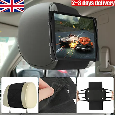 Adjustable Car Headrest Mount Holder Back Seat Universal For IPad Tablets Phone • £7.25