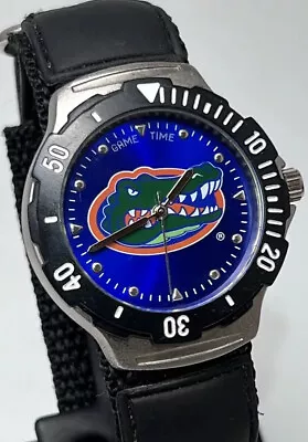 Vintage FLORIDA Gators Agent Series Men’s 41mm Quartz Watch Blue Dial Black Bez • $55